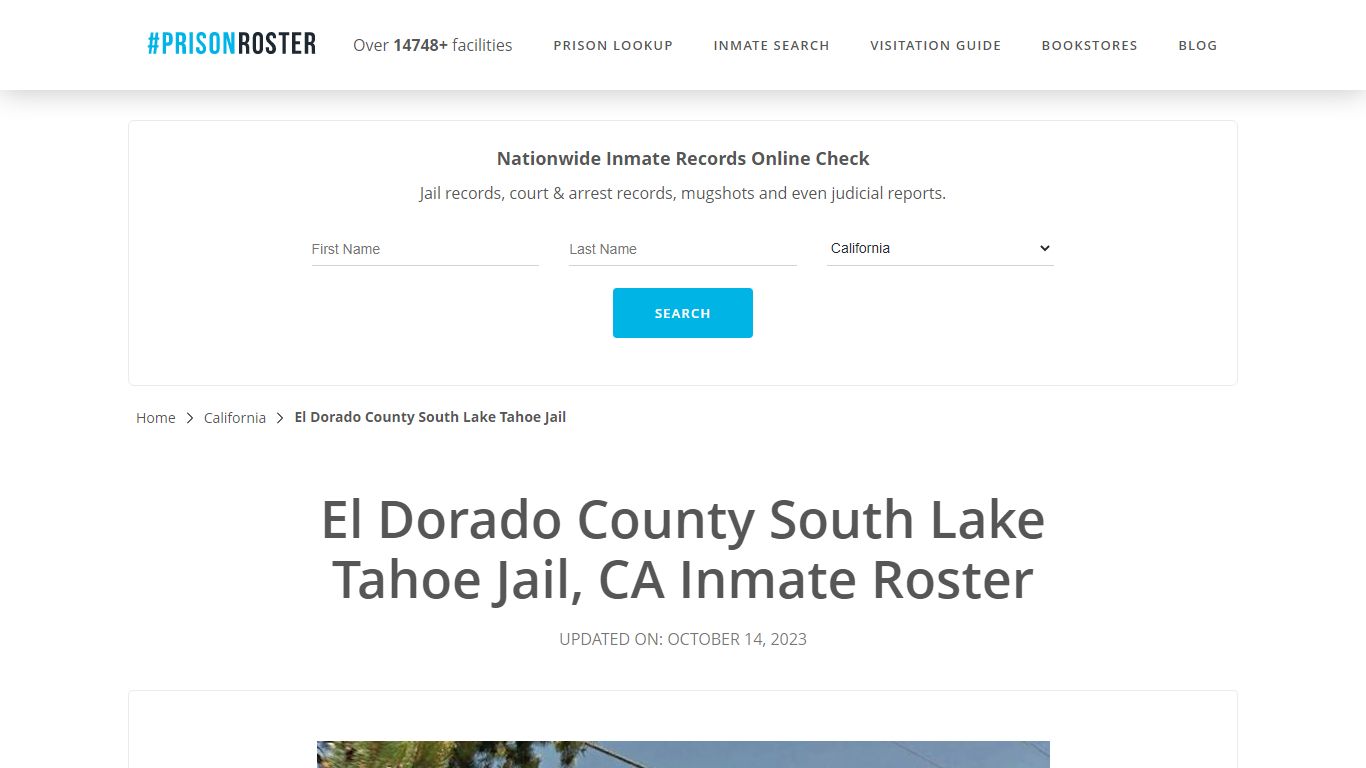 El Dorado County South Lake Tahoe Jail, CA Inmate Roster